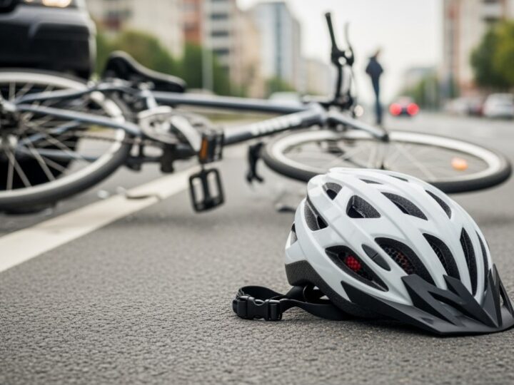 Kierowca potrącił rowerzystę z dzieckiem i uciekł, policja twierdzi, że kolizji nie było