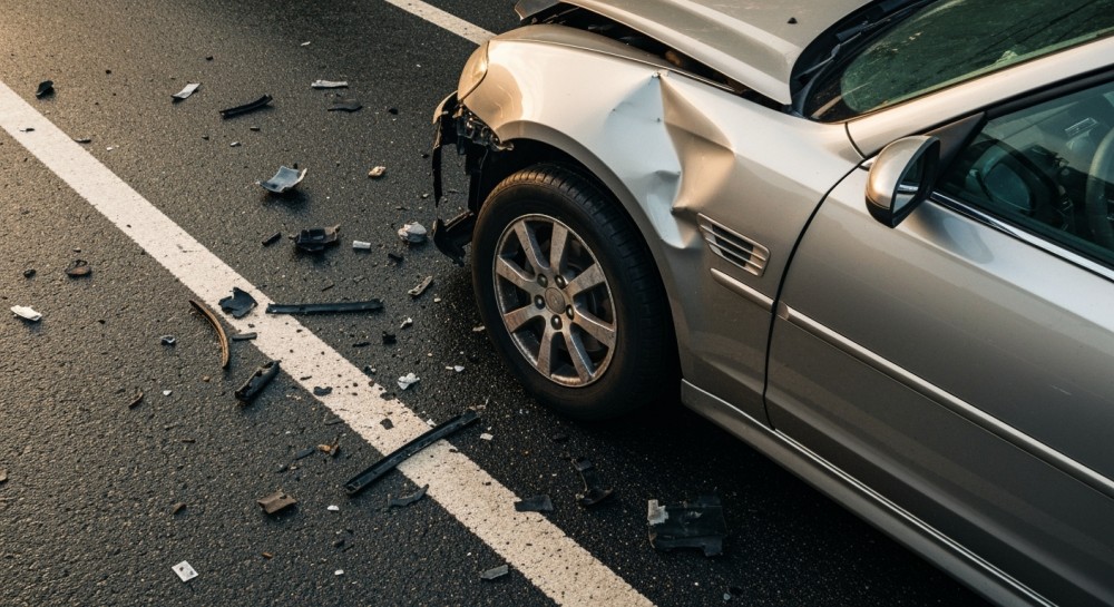 Audi Q3 spadło z wiaduktu w Warszawie, ale na szczęście nikt nie ucierpiał!