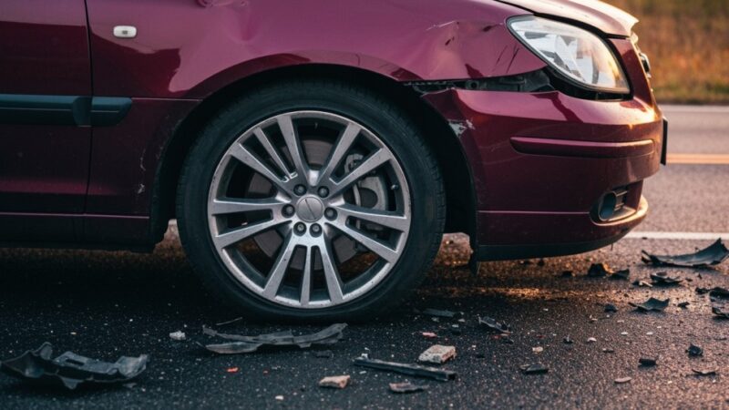 Policjant na służbie ujął uciekiniera po niebezpiecznej kolizji drogowej
