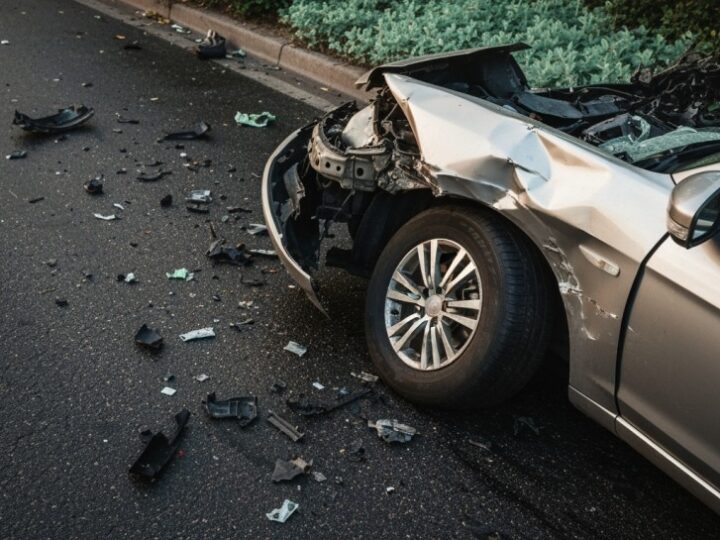 Motocyklista ranny w wypadku na ul. Berezyńskiej – interwencja straży pożarnej