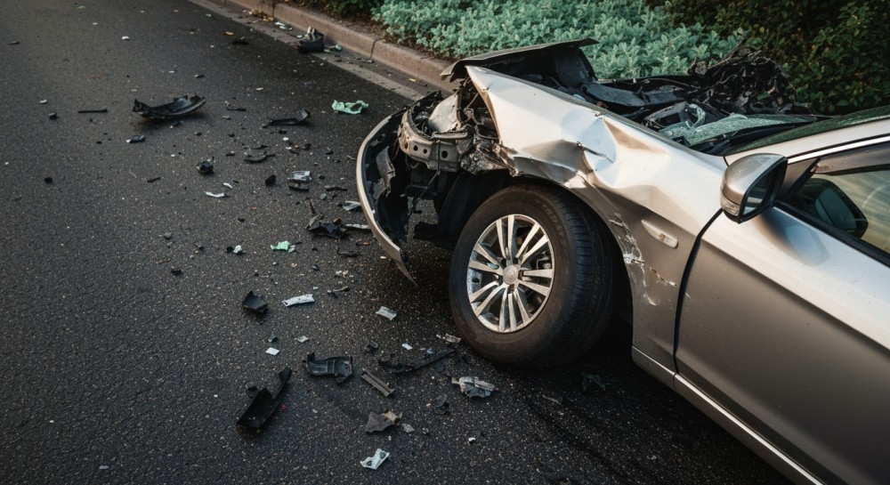 Motocyklista ranny w wypadku na ul. Berezyńskiej – interwencja straży pożarnej