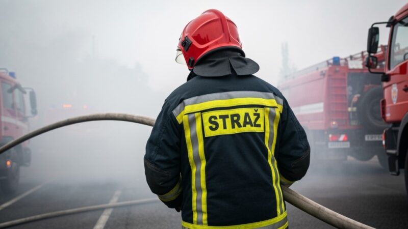 Błyskawiczna interwencja strażnika uratowała mieszkańców przed pożarem