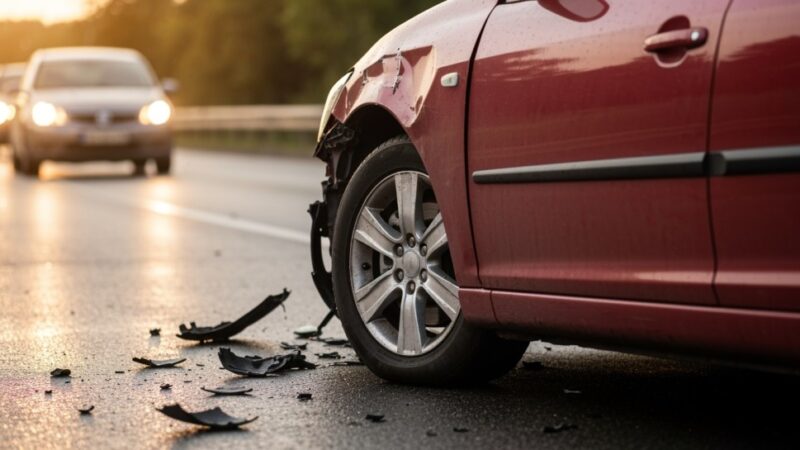 Poważny wypadek na krajowej 50: Zderzenie sześciu aut blokuje drogę