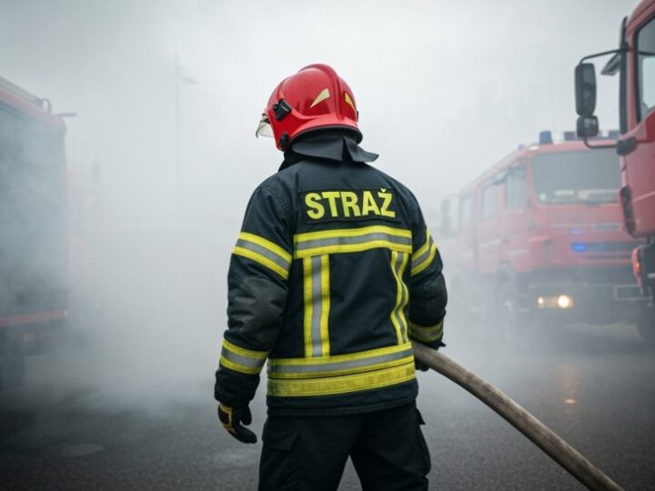 Pożar dostawczaka w Regułach: intensywna akcja strażaków z Warszawy