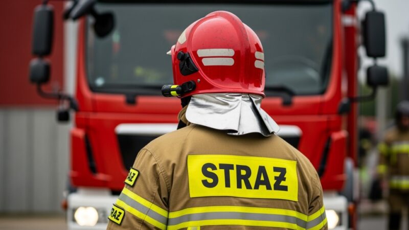 Pożar krzyża w Warszawie: strażacy walczą z ogniem na terenie parafii św. Maksymiliana Kolbego