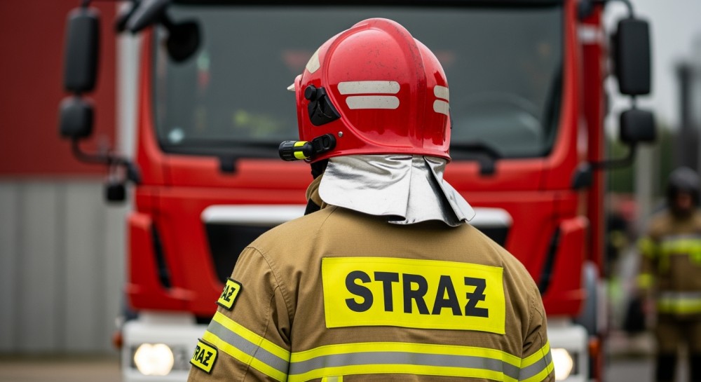 Pożar krzyża w Warszawie: strażacy walczą z ogniem na terenie parafii św. Maksymiliana Kolbego