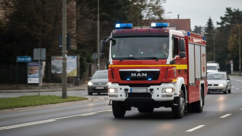 Pożar w Targówku: warsztat i samochody w płomieniach