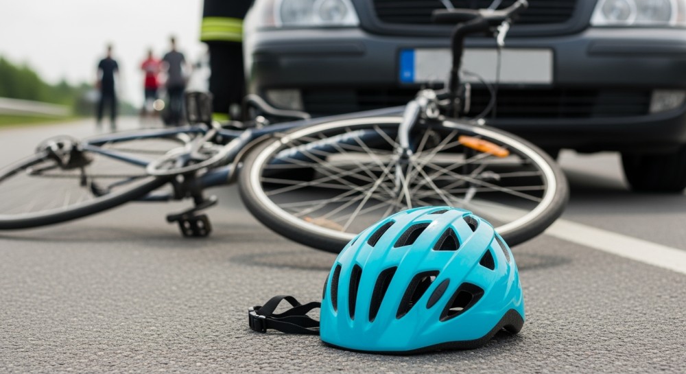 Rowerzysta pod wpływem alkoholu potrącony przez Toyotę