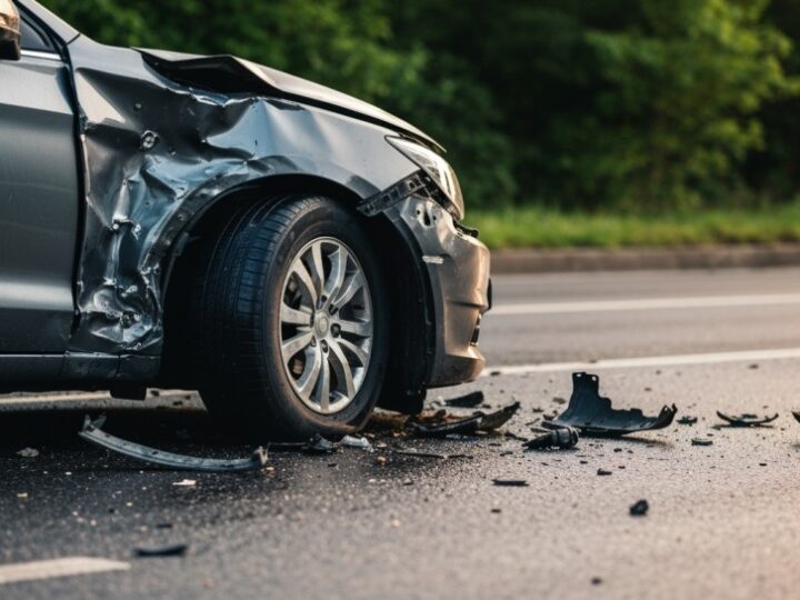 Wypadek w Warszawie: Samochód zderzył się z dźwigiem Tramwajów, jedna osoba ranna