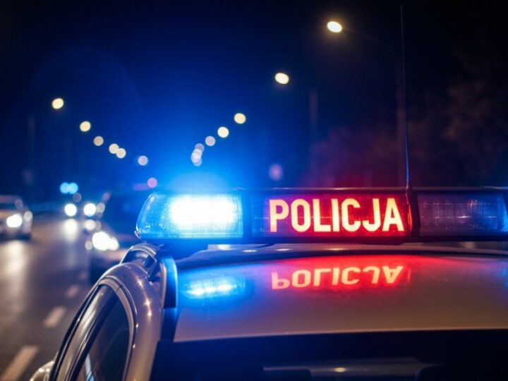 Chaos na rondzie w Warszawie: Areszt dla szaleńca na dachu samochodu
