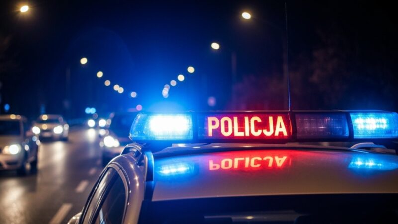 Chaos na rondzie w Warszawie: Areszt dla szaleńca na dachu samochodu
