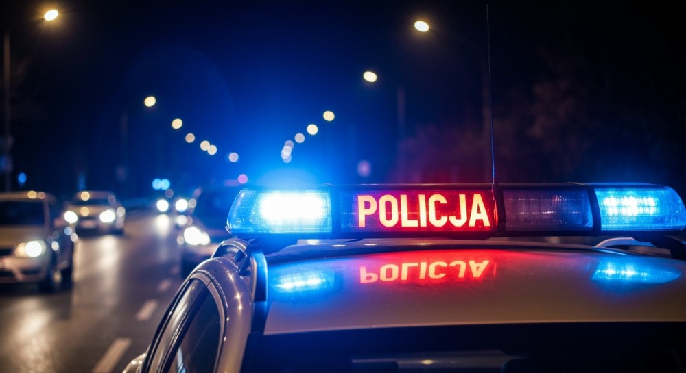 Chaos na rondzie w Warszawie: Areszt dla szaleńca na dachu samochodu