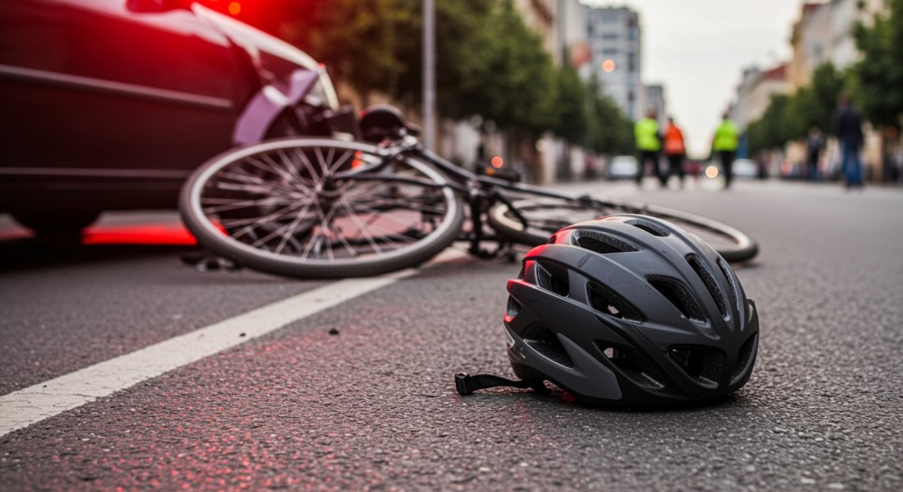 Wypadek w bikeparku: Młody rowerzysta upada, strażnicy ratują sytuację!