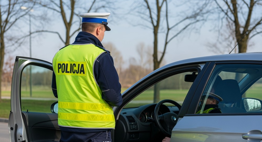 Dachowanie zakazanego kierowcy na trasie Serock-Wierzbica