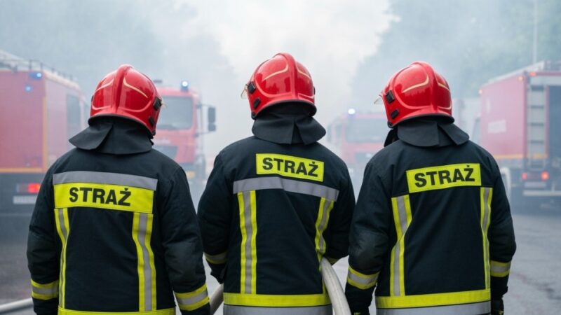 Mężczyzna podpalił swoje rzeczy pod blokiem, trafił do aresztu